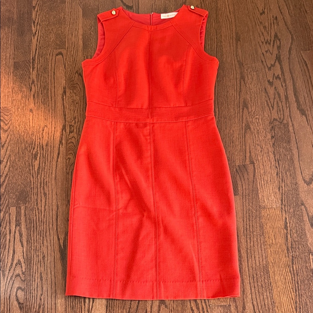 Tory Burch Vibrant tangerine Mini Dress size 6